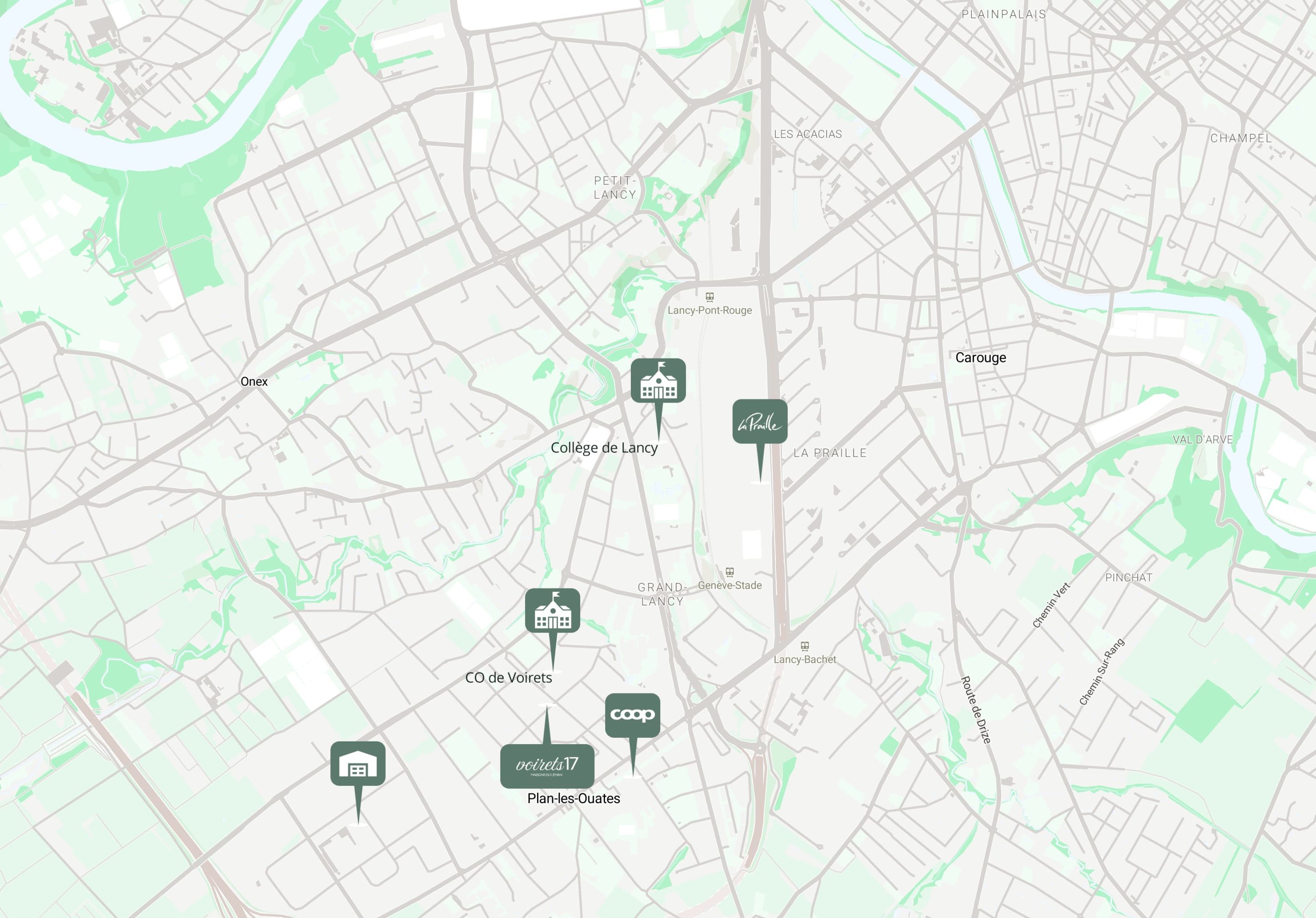 Carte locale de Lully