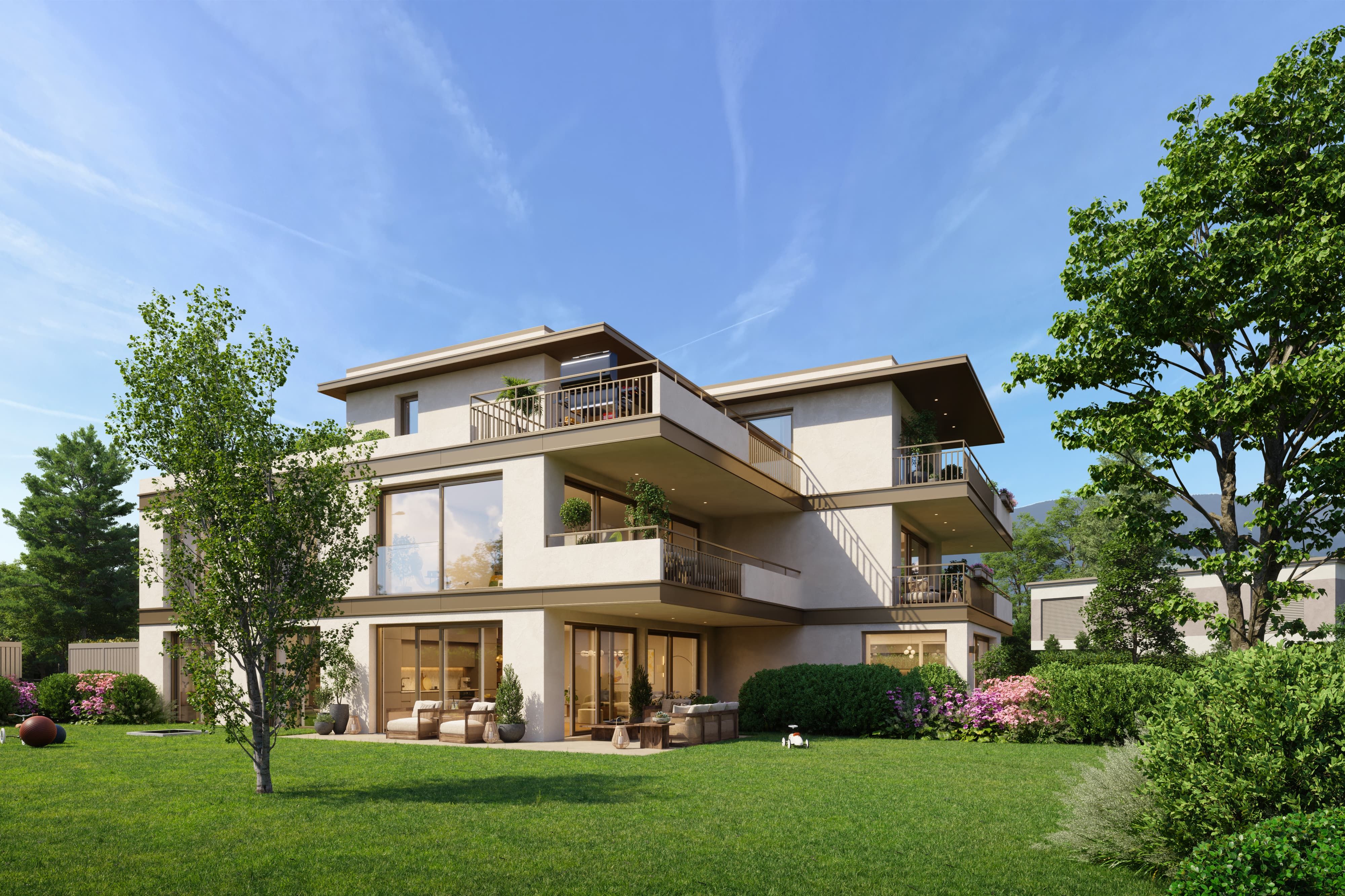 Villas Aurea Lully- vue de la facade exterieure