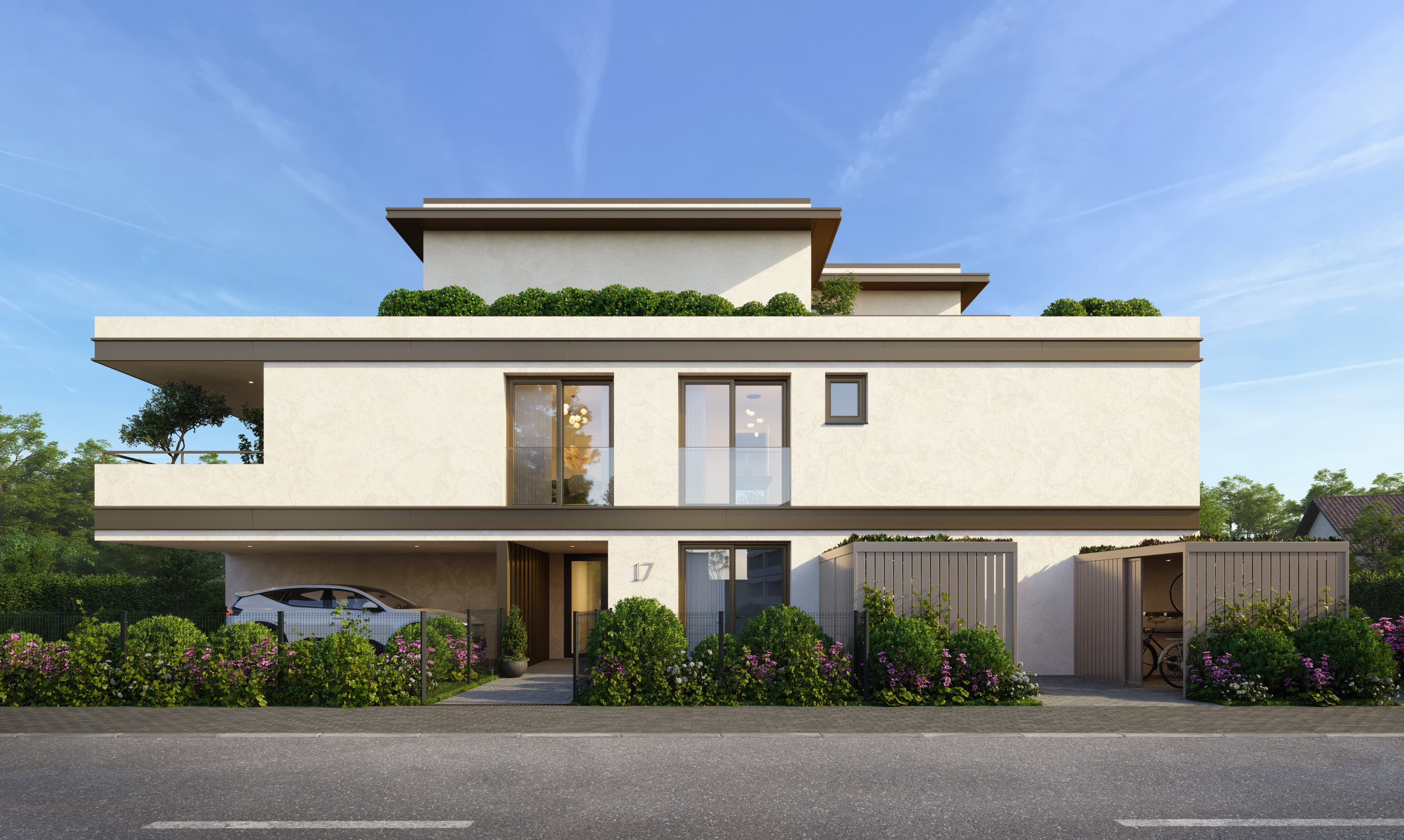 Villas Aurea Lully - intérieur avec finitions de standing, salon moderne