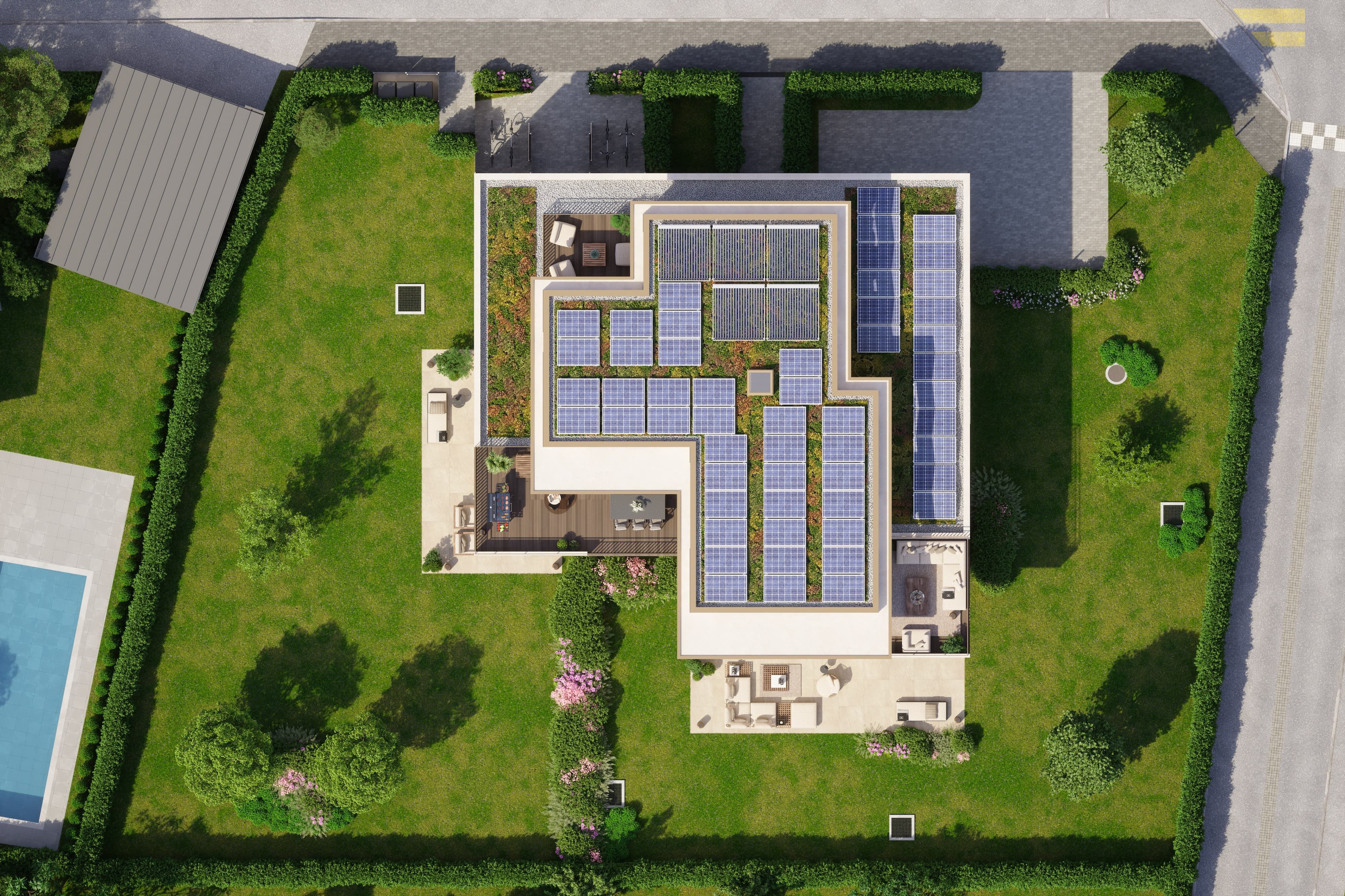 Voirets 17 - vue aérienne de la situation à Plan-les-Ouates